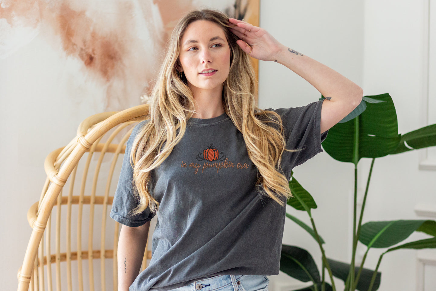 In my pumpkin era embroidered t-shirt | Comfort colors